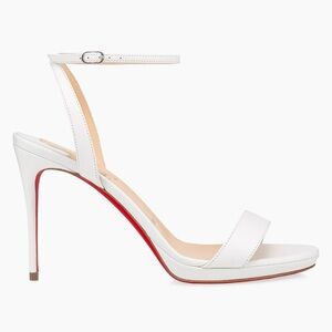Christian Louboutin Loubi Queen 100MM Leather Sandals Size 40